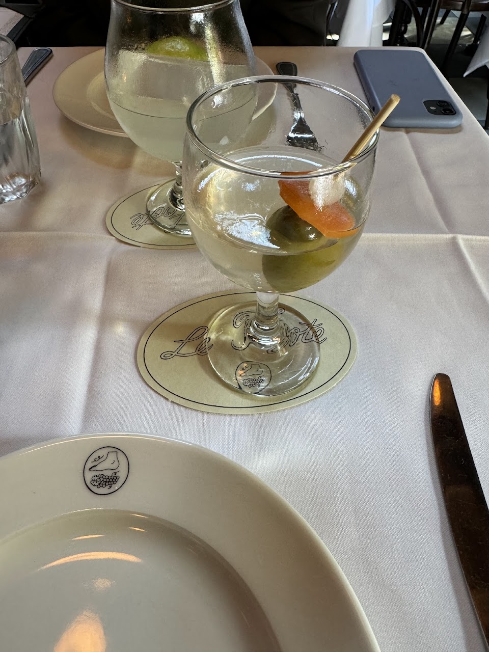 Cocktail on a branded Le Foote coaster